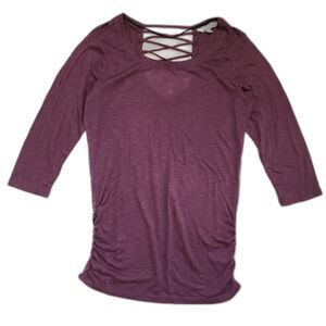Harmony and Balance Strappy Long Sleeve Shirt Top NWT